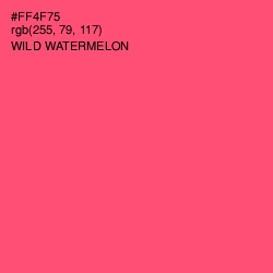 #FF4F75 - Wild Watermelon Color Image